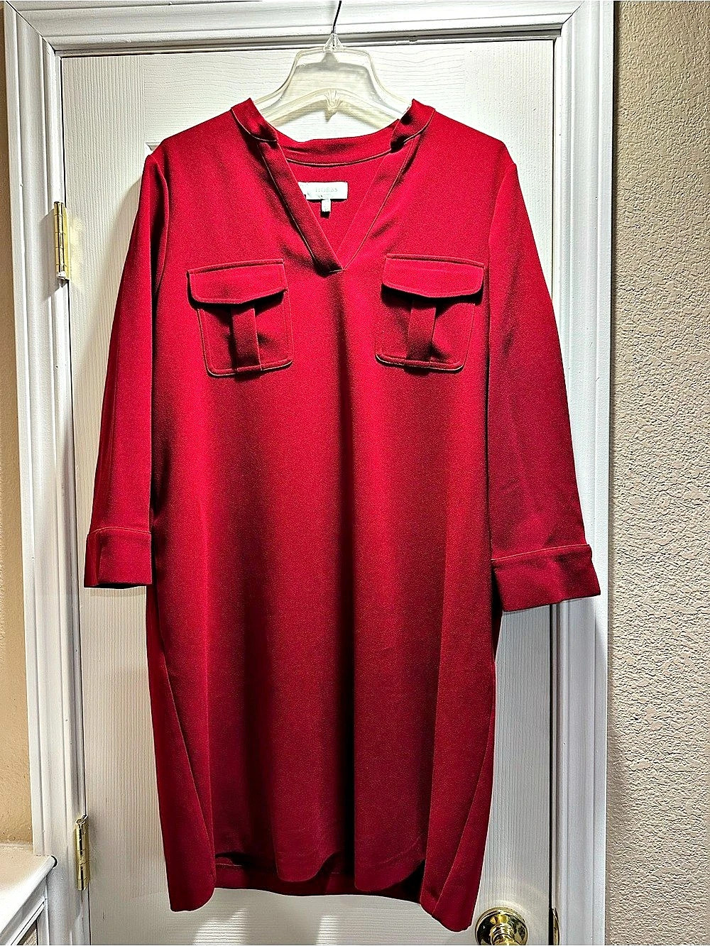 Hobbs London Red Midi Dress Size XL (16) Like New